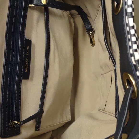 Michael Kors Junie Woven Leather Backpack - Picture 2 of 7